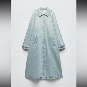 Zara denim maxi jacket